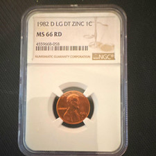 1982-D Lincoln Memorial Small Cent Large Date Copper NGC MS66 RD picture