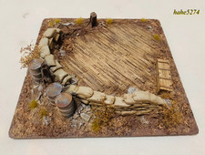 1/35 Pre‑Painted Finished WWII Diorama Base Sandbag Trench Artillery Position picture