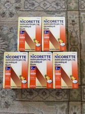 LOT OF 5 - Nicorette Gum 2mg Fruit Chill 100 Pack Exp 2028/03 FAST SHIPPING picture