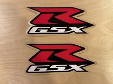 2 Suzuki GSXR Decals Stickers 600 GSXR 750 1000 emblem bike graphics gloss picture