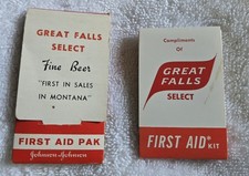 2 Vintage Great Falls Select Beer First Aid Kits Montana Brewery Collectable picture