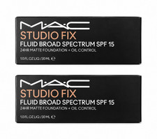 2 pcks M·A·C Studio Fix Fluid Matte Oil Control Foundation SPF 15 NW5 1 oz picture