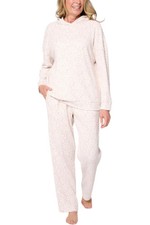 Berkshire Homewear Women's Printed Waffle Hooded Lounge Set Blush Opal picture