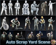 1/35 Scale 50mm Auto Scrap Yard Scene Figure Model Resin Printed picture