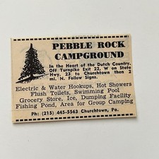 Pebble Rock Campground Churchtown PA 1974 Ad TAK6-S85 picture