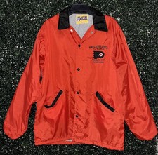 Rare VNTG Philadelphia Flyers Stanley Cup 1970’s Coaches Jacket Large 25x27 picture