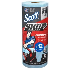 Scott Shop Towels Original Blue Paper Rolls Heavy Duty Workshop 12 Case 75147 picture