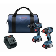 Bosch GXL18V-240B22-RT 18V Li-Ion 2-Tool Combo Kit (2 Ah) Certified Refurbished picture