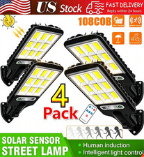 4PCS Outdoor Solar Wall Light LED Motion Sensor Bright Flood Street Lamp 3 Modes picture