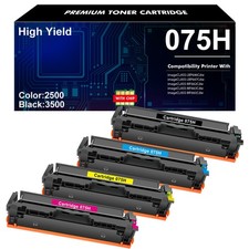 *New* 075H High Yield Color ImageCLASS Canon Compatible Toner 4-Pack w/Chip picture