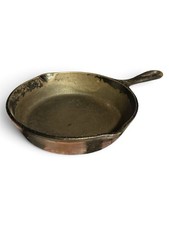 SITS FLAT Vintage Lodge 5 SK Cast Iron Skillet Three Notch HEAT RING picture