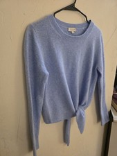 Kinross Cashmere Tie Front Sweater Medium picture