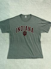 Vintage Indiana Hoosiers T-Shirt Mens XL Gray Russell Athletic College 90s picture