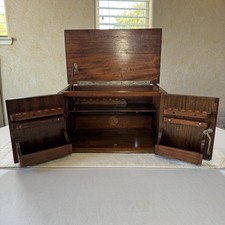Antique Apothecary Traveling Medicine Cabinet Case Mahogany Wood Georgian 19th? picture