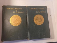 1885-86 U.S. Grant Personal Memoirs 1st Edition 2 Vol Set Civil War Antique Book picture