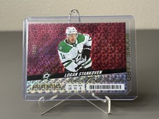 2024-25 UD Credentials Logan Stankoven Horizontal Red Debut Ticket Access /99 picture
