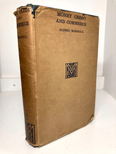 1923 Alfred Marshall Money Credit & Commerce 1st Ed Rare Original Dust Jacket picture