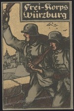 Germany 1919 Revolution Wuerzburg Freikorps Unit USED Cachet Feldpost 115786 picture