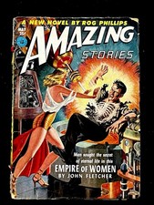 AMAZING STORIES May 1952 Empire of Women Classic Cover GGA picture