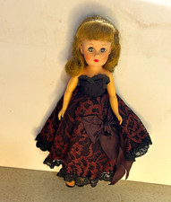 Vintage Madame Alexander Doll Blonde Wavy Hair Blue Eyes Lace Dress picture