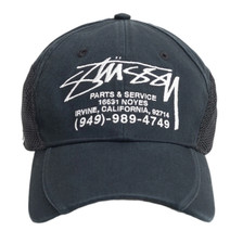Stussy Parts Service Mesh Cap Unisex Cap Black 1311205 100% Authentic picture