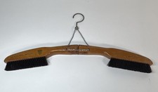 G.B. Kent & Sons Wood Folding Lint Brush & Hanger Hook & Chain Made in England picture
