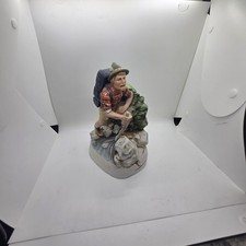VTG German Hiker Decanter Figurine Bavarian Wanderer Alpine Japan Hummel Style picture