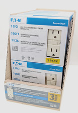 30 Pack Eaton SGF15A GFCI Duplex Outlet Receptacle Almond 15A 125V AC, Self Test picture