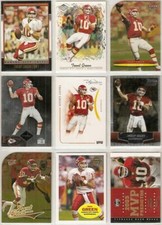 Trent Green Chiefs 9 card 2001-2005 insert lot-all diff picture