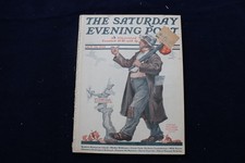 1925 OCTOBER 24 THE SATURDAY EVENING POST MAGAZINE - HITCHHIKER COVER - E 33650 picture