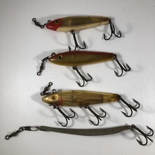 Lot of 3 Vintage L&S Mirr-O-Lure 1 VI-KE 1 1/4 Fishing Lures picture