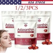 1~3X Rovina Astaxanthin 12mg Softgels Natural Antioxidant Wellness Supplement US picture
