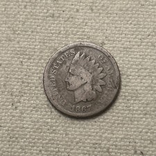 1867 Indian Cent in Good/Very Good Semi Key date #JM-D picture