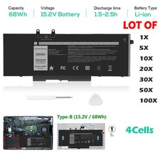 LOT 3HWPP Battery For Dell Latitude14 5401 5411 15 5501 5511 Precision 3541 68Wh picture