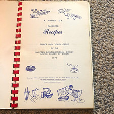 Vintage 1972 Hampden Maine Church Cookbook Favorite Recipes Congregational NTSC picture