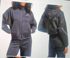 $120 Adidas ZNE Women Black Full Zip Track Jacket Medium Lightw picture
