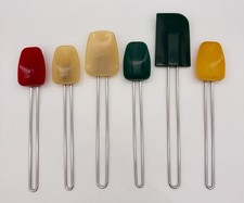 VTG Norpro Lot Of 6 Multi-Color Stainless Wire Handle Spatula/Scraper/Spoonula picture