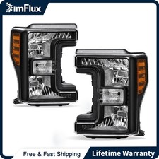 DimFlux Headlights for 2017-2019 Ford F250 F350 F450 F550 Super Duty picture