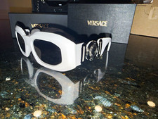Versace 53mm Irregular Sunglasses White/Sliver picture