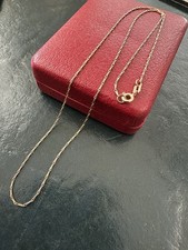 Vintage 9ct Yellow Gold Hayseed Chain Necklace 18