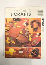 Vintage Fall Leaves Sewing Patterns McCall's 3780 Harvest Decorations 2002 Cut picture