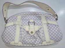 Celine Vintage Macadam Purple And White Canvas Shoulder Bag picture