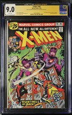 X-Men #98 - Marvel 1976 CGC 9.0 JSA Signed Cockrum, Jack Kirby + Stan Lee cameo picture