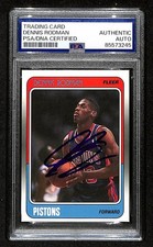 Dennis Rodman HOF Signed/Auto On Card 1988 Fleer RC Card #43 PSA/DNA 198796 picture