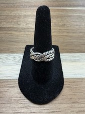 Beautiful Vintage Estate Silpada Retired Braided Weave Rope Ring Size 6.5 L1251 picture