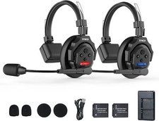 SYNCO XTALK X2 Wireless Intercom Headset System 2.4GHz 350M/1148FT For 2 Persons picture