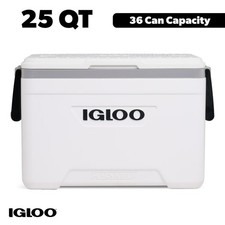 Igloo 25 QT Marine Hard Sided Cooler, White picture