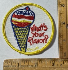 Vintage What’s Your Flavor Ice Cream Cone Iron On Patch Voyager Children’s Art picture