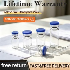 100-1000PCS 2/3/5/10/ml Glass Vials Headspace Vials Lab Sample Vials with Caps picture