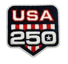 250 Years Anniversary Iron On Sew On 2.0 x 2.0  inches Embroidered Patch picture